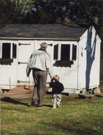 walking to the shed