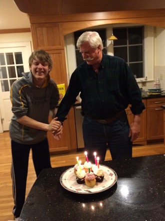 Sean & Don, birthday cupcakes