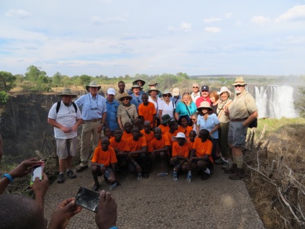 Group shot at Victoria Falls