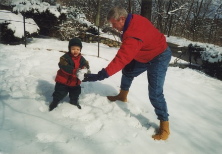 Sean and Don in the snow