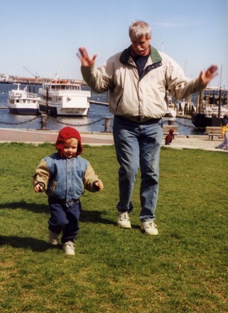 Sean and Don on the grass