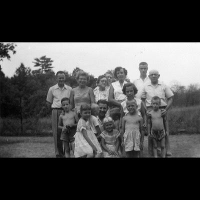 July 21, 1957, Jim on far left, Don on far right